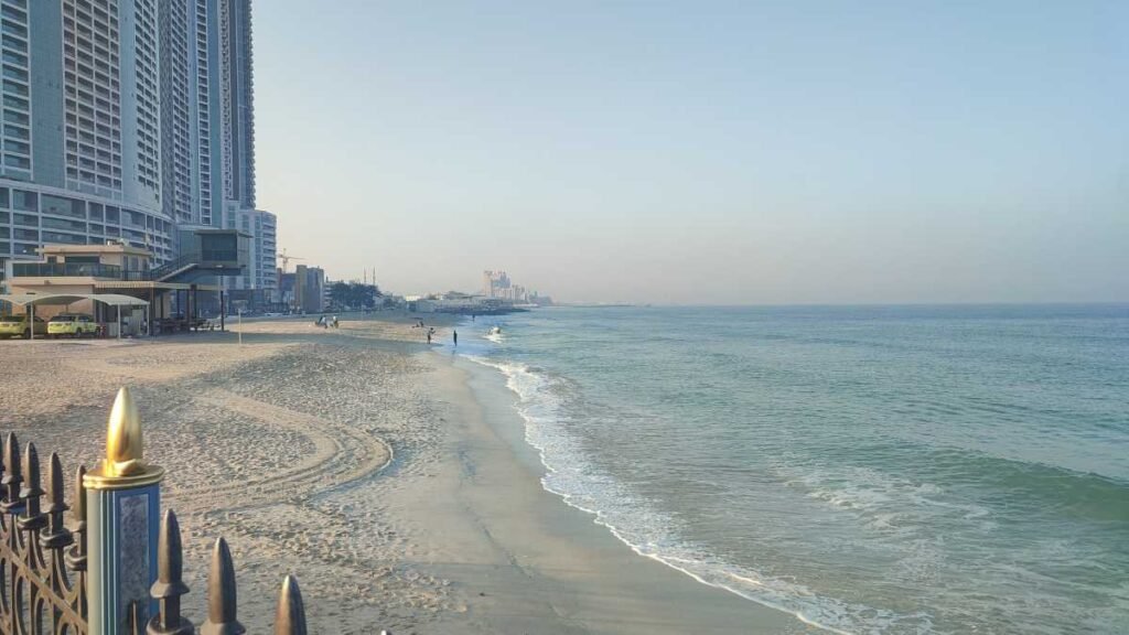 Ajman Corniche:The beach: free, soft sand and shallow water